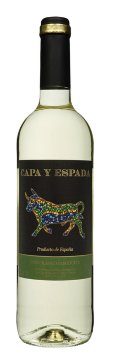 Вино Capa y Espada Semidulce біле нап/сол 0.75лІсп 11%